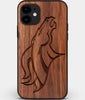 Custom Carved Wood Denver Broncos iPhone 11 Case | Personalized Walnut Wood Denver Broncos Cover, Birthday Gift, Gifts For Him, Monogrammed Gift For Fan | by Engraved In Nature