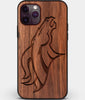 Custom Carved Wood Denver Broncos iPhone 11 Pro Max Case | Personalized Walnut Wood Denver Broncos Cover, Birthday Gift, Gifts For Him, Monogrammed Gift For Fan | by Engraved In Nature