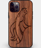 Custom Carved Wood Denver Broncos iPhone 12 Pro Max Case | Personalized Walnut Wood Denver Broncos Cover, Birthday Gift, Gifts For Him, Monogrammed Gift For Fan | by Engraved In Nature