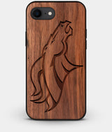 Best Custom Engraved Walnut Wood Denver Broncos iPhone 8 Case - Engraved In Nature