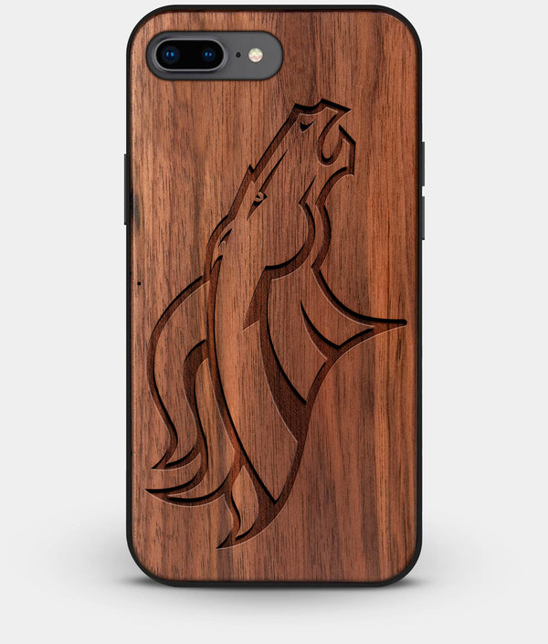 Best Custom Engraved Walnut Wood Denver Broncos iPhone 8 Plus Case - Engraved In Nature