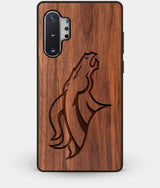 Best Custom Engraved Walnut Wood Denver Broncos Note 10 Plus Case - Engraved In Nature