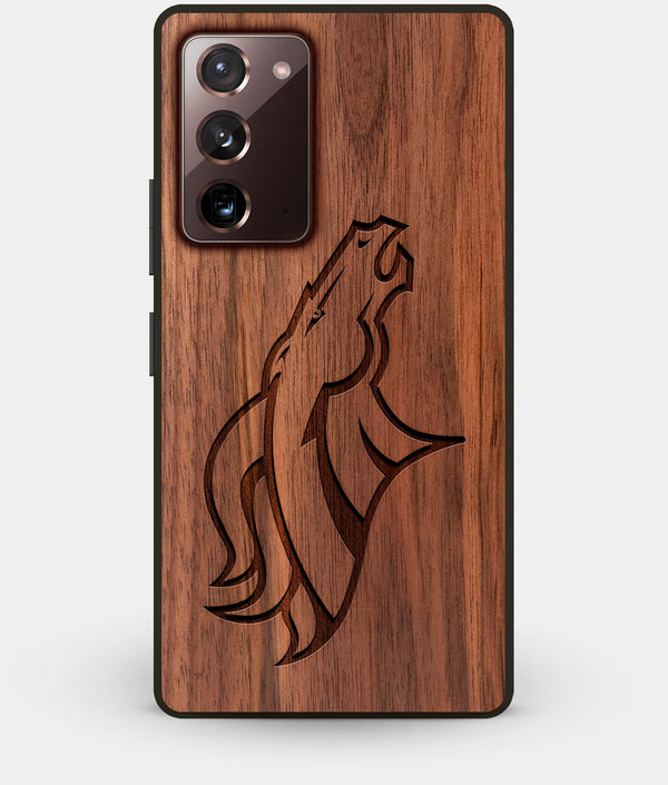 Best Custom Engraved Walnut Wood Denver Broncos Note 20 Case - Engraved In Nature