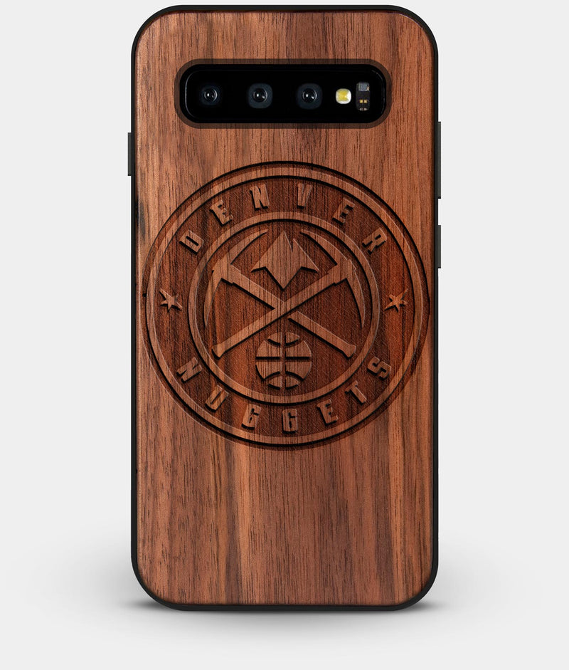 Best Custom Engraved Walnut Wood Denver Nuggets Galaxy S10 Case - Engraved In Nature