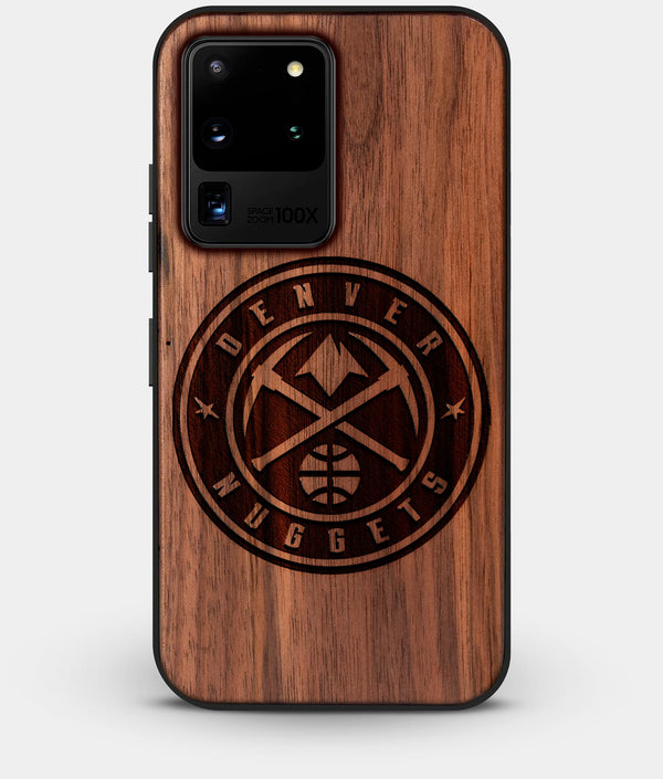 Best Custom Engraved Walnut Wood Denver Nuggets Galaxy S20 Ultra Case - Engraved In Nature