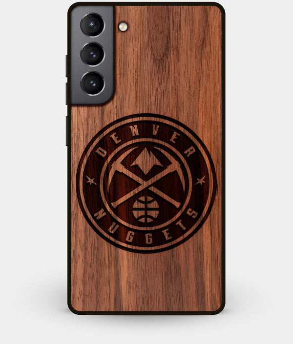 Best Walnut Wood Denver Nuggets Galaxy S21 Case - Custom Engraved Cover - Engraved In Nature