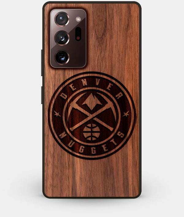 Best Custom Engraved Walnut Wood Denver Nuggets Note 20 Ultra Case - Engraved In Nature
