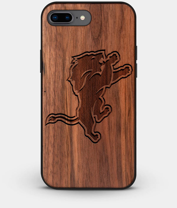 Best Custom Engraved Walnut Wood Detroit Lions iPhone 7 Plus Case - Engraved In Nature