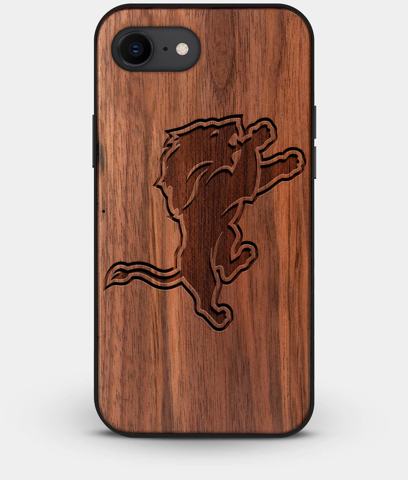Best Custom Engraved Walnut Wood Detroit Lions iPhone 8 Case - Engraved In Nature
