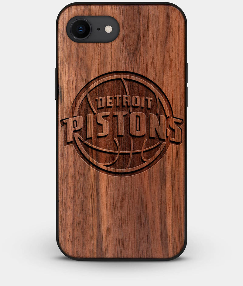 Best Custom Engraved Walnut Wood Detroit Pistons iPhone 7 Case - Engraved In Nature