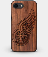 Best Custom Engraved Walnut Wood Detroit Red Wings iPhone 7 Case - Engraved In Nature