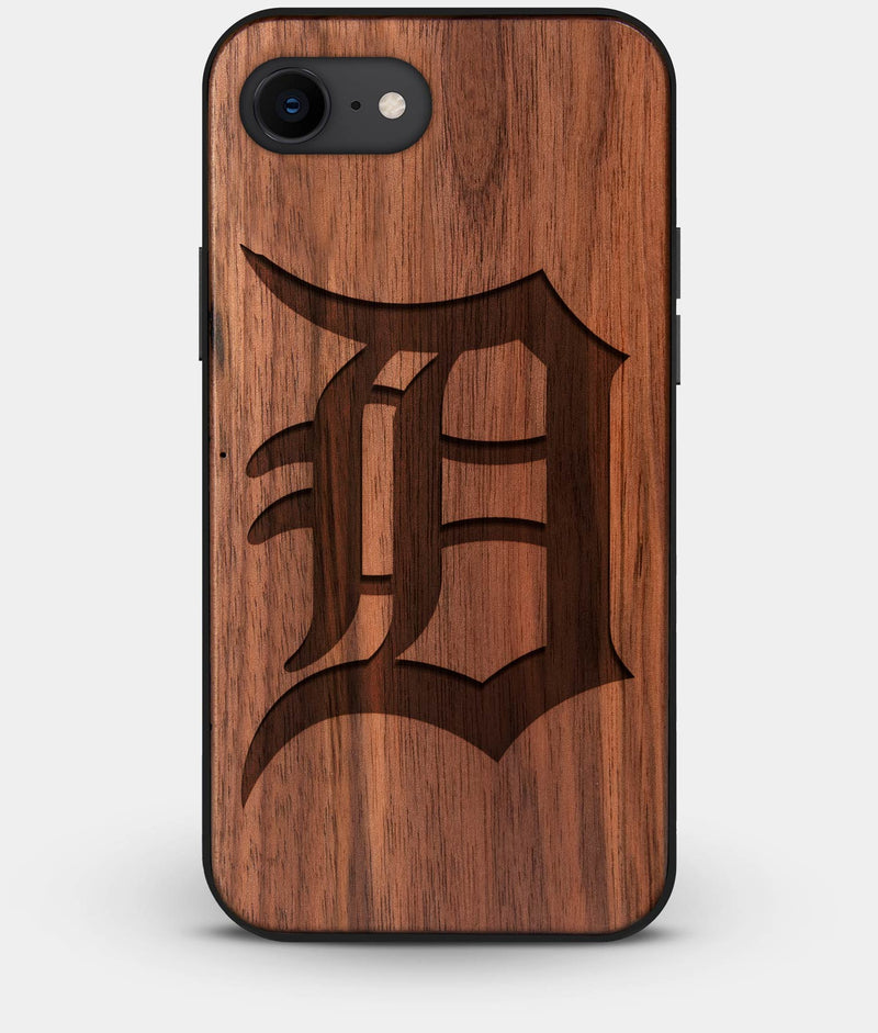 Best Custom Engraved Walnut Wood Detroit Tigers iPhone 8 Case - Engraved In Nature