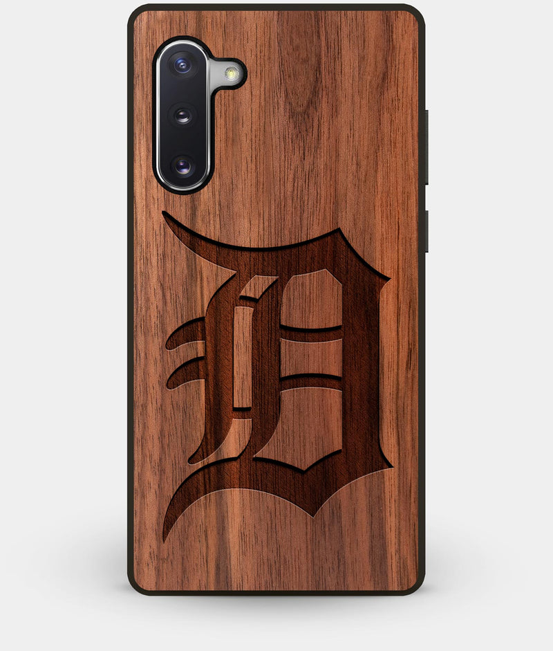 Best Custom Engraved Walnut Wood Detroit Tigers Note 10 Case - Engraved In Nature