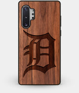 Best Custom Engraved Walnut Wood Detroit Tigers Note 10 Plus Case - Engraved In Nature