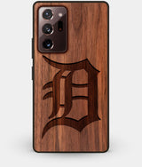 Best Custom Engraved Walnut Wood Detroit Tigers Note 20 Ultra Case - Engraved In Nature