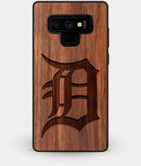 Best Custom Engraved Walnut Wood Detroit Tigers Note 9 Case - Engraved In Nature