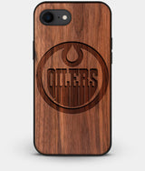 Best Custom Engraved Walnut Wood Edmonton Oilers iPhone 8 Case - Engraved In Nature