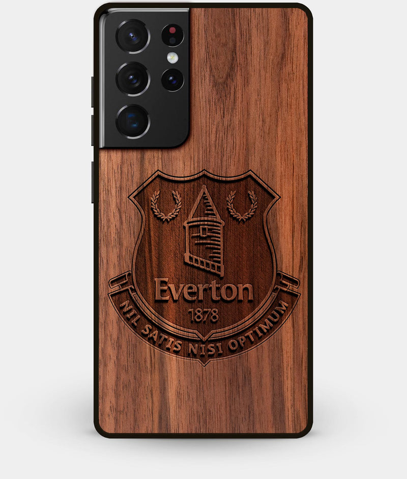 Best Walnut Wood Everton F.C. Galaxy S21 Ultra Case - Custom Engraved Cover - Engraved In Nature