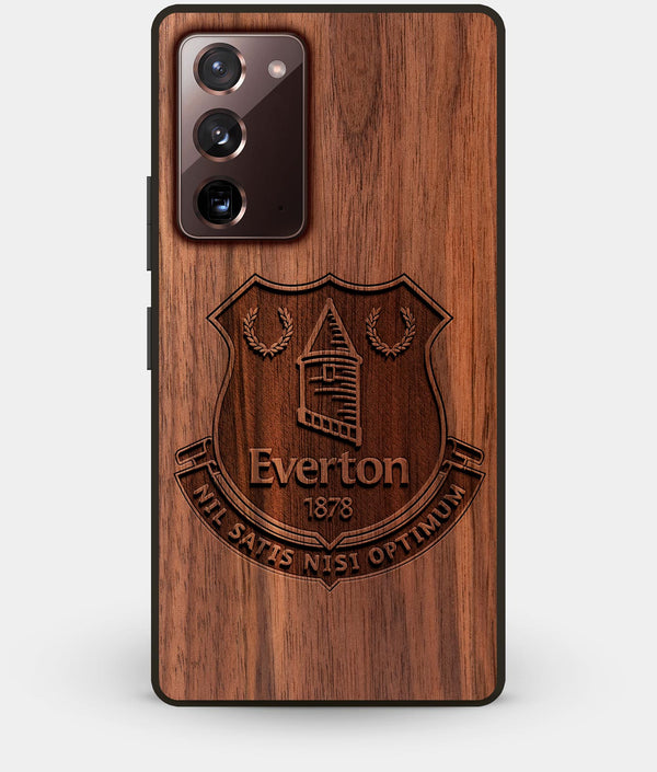Best Custom Engraved Walnut Wood Everton F.C. Note 20 Case - Engraved In Nature