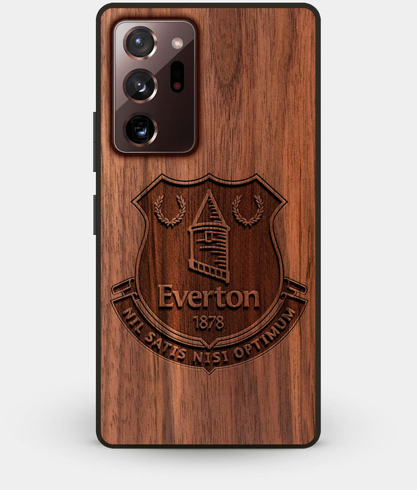 Best Custom Engraved Walnut Wood Everton F.C. Note 20 Ultra Case - Engraved In Nature