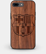 Best Custom Engraved Walnut Wood FC Barcelona iPhone 8 Plus Case - Engraved In Nature