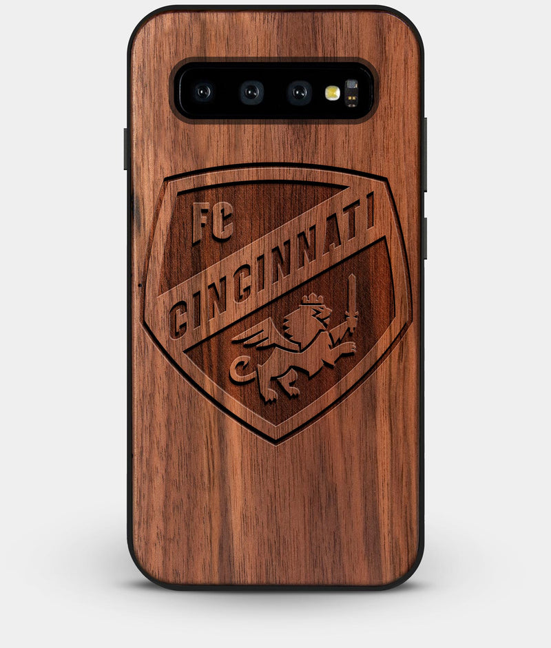 Best Custom Engraved Walnut Wood FC Cincinnati Galaxy S10 Plus Case - Engraved In Nature