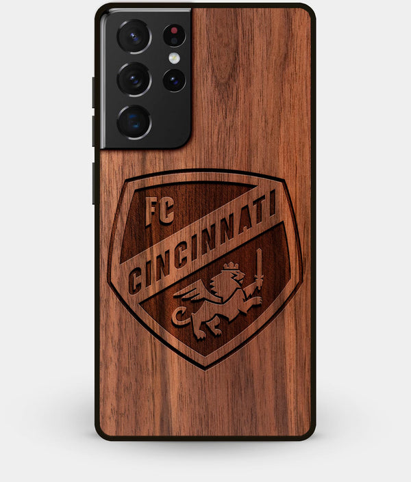 Best Walnut Wood FC Cincinnati Galaxy S21 Ultra Case - Custom Engraved Cover - Engraved In Nature