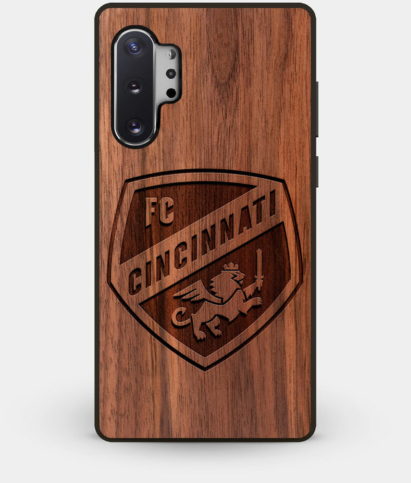 Best Custom Engraved Walnut Wood FC Cincinnati Note 10 Plus Case - Engraved In Nature