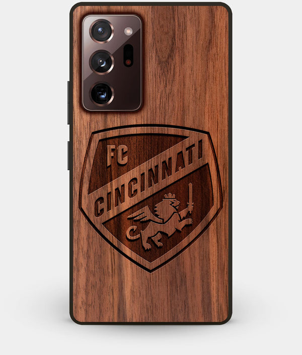 Best Custom Engraved Walnut Wood FC Cincinnati Note 20 Ultra Case - Engraved In Nature