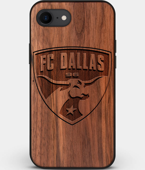 Best Custom Engraved Walnut Wood FC Dallas iPhone SE Case - Engraved In Nature