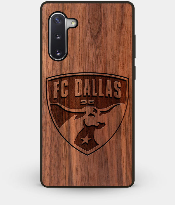Best Custom Engraved Walnut Wood FC Dallas Note 10 Case - Engraved In Nature