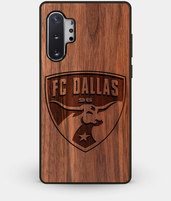 Best Custom Engraved Walnut Wood FC Dallas Note 10 Plus Case - Engraved In Nature