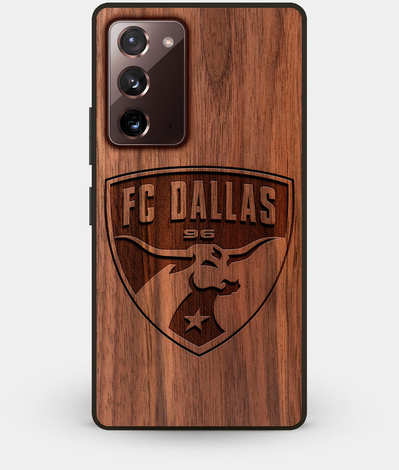 Best Custom Engraved Walnut Wood FC Dallas Note 20 Case - Engraved In Nature