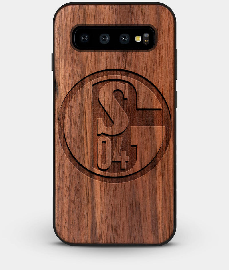Best Custom Engraved Walnut Wood FC Schalke 04 Galaxy S10 Plus Case - Engraved In Nature
