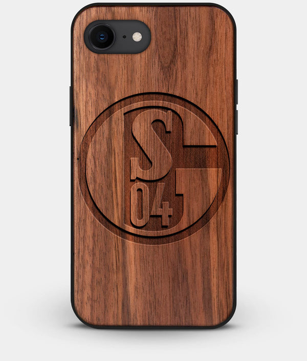 Best Custom Engraved Walnut Wood FC Schalke 04 iPhone 8 Case - Engraved In Nature