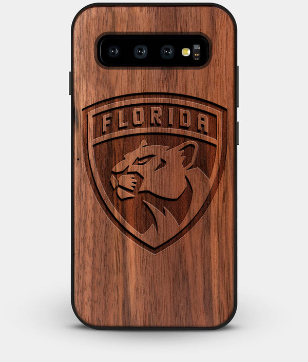 Best Custom Engraved Walnut Wood Florida Panthers Galaxy S10 Case - Engraved In Nature