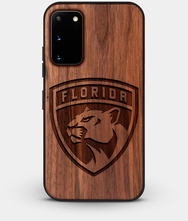 Best Walnut Wood Florida Panthers Galaxy S20 FE Case - Custom Engraved Cover - Engraved In Nature