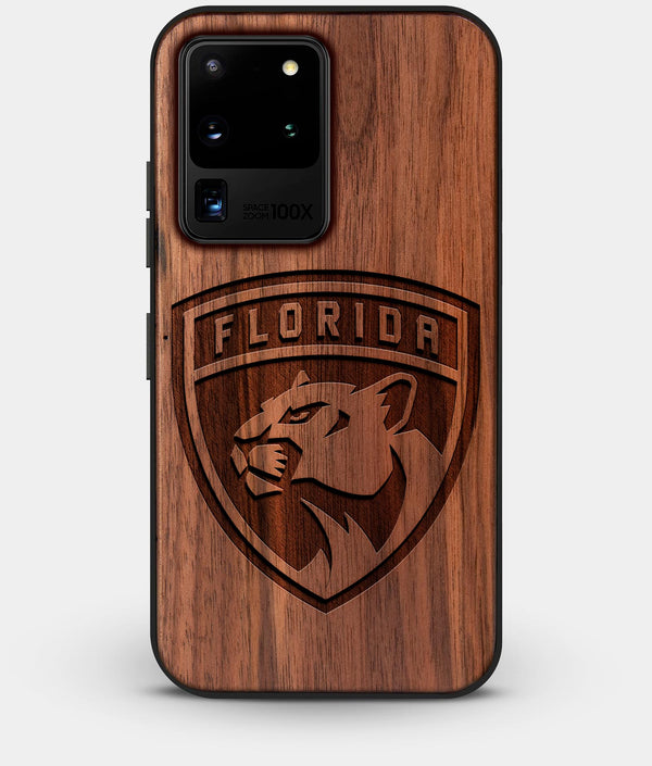 Best Custom Engraved Walnut Wood Florida Panthers Galaxy S20 Ultra Case - Engraved In Nature