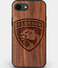 Best Custom Engraved Walnut Wood Florida Panthers iPhone SE Case - Engraved In Nature
