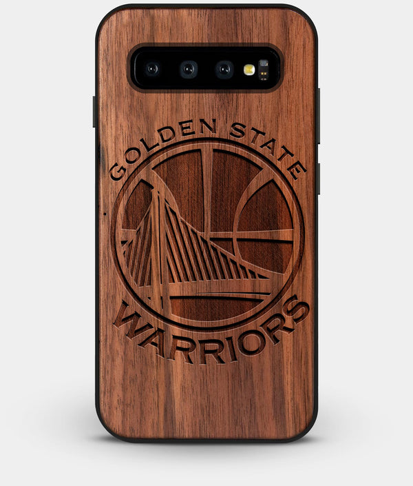 Best Custom Engraved Walnut Wood Golden State Warriors Galaxy S10 Plus Case - Engraved In Nature