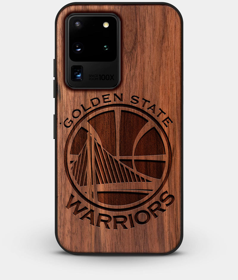 Best Custom Engraved Walnut Wood Golden State Warriors Galaxy S20 Ultra Case - Engraved In Nature