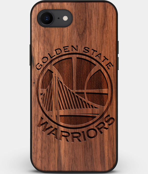 Best Custom Engraved Walnut Wood Golden State Warriors iPhone SE Case - Engraved In Nature