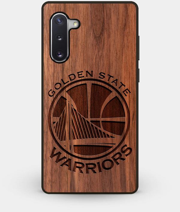 Best Custom Engraved Walnut Wood Golden State Warriors Note 10 Case - Engraved In Nature