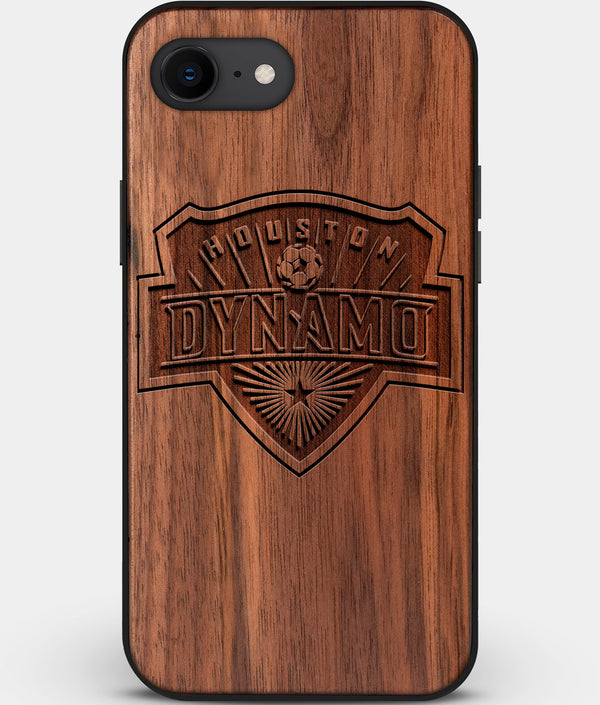 Best Custom Engraved Walnut Wood Houston Dynamo iPhone SE Case - Engraved In Nature