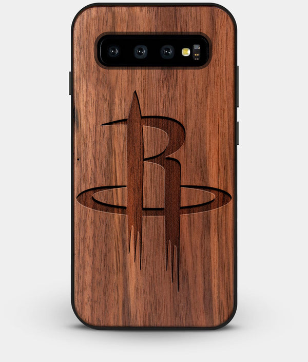 Best Custom Engraved Walnut Wood Houston Rockets Galaxy S10 Case - Engraved In Nature