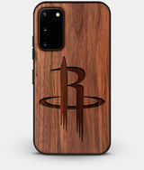 Best Custom Engraved Walnut Wood Houston Rockets Galaxy S20 Case - Engraved In Nature