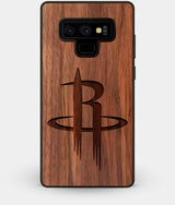 Best Custom Engraved Walnut Wood Houston Rockets Note 9 Case - Engraved In Nature