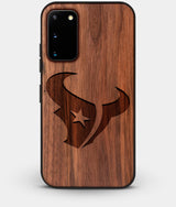 Best Custom Engraved Walnut Wood Houston Texans Galaxy S20 Case - Engraved In Nature