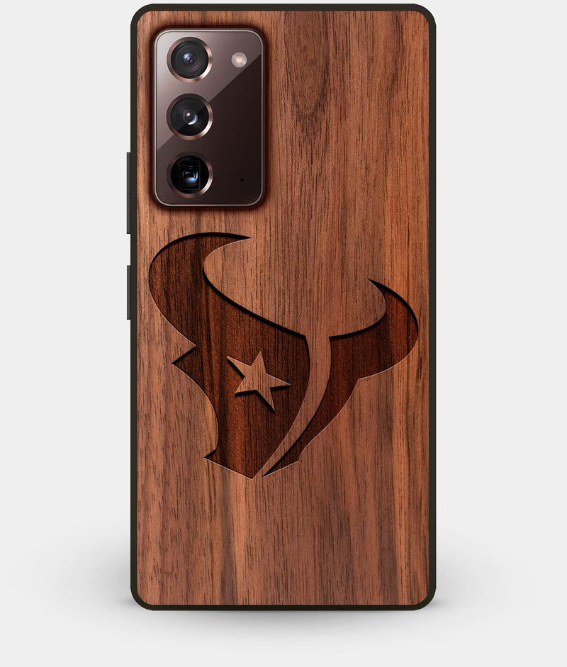 Best Custom Engraved Walnut Wood Houston Texans Note 20 Case - Engraved In Nature