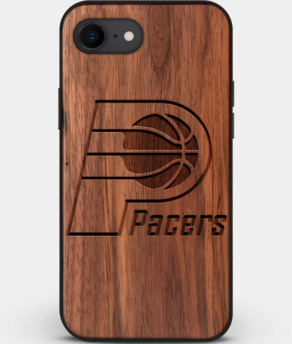 Best Custom Engraved Walnut Wood Indiana Pacers iPhone SE Case - Engraved In Nature